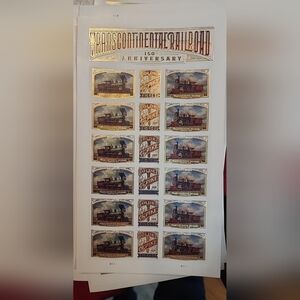 '19 USPS COMMEMORATIVE TRANSCONTINENTAL RAILROAD 150TH ANNIVERSARY FOREVER STAMP